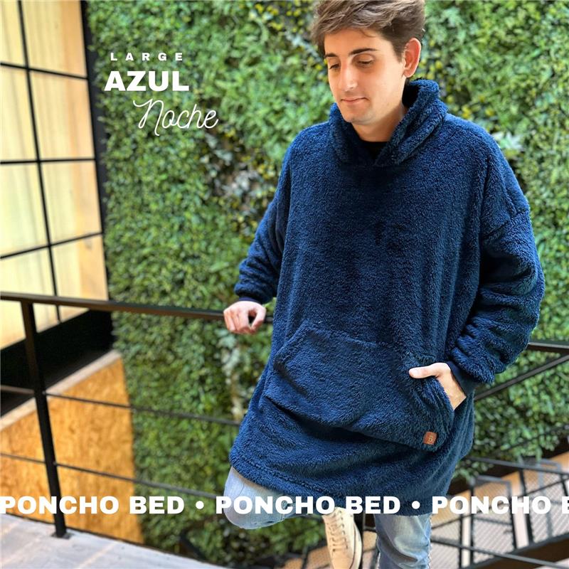 PONCHO BED AZUL NOCHE LARGE